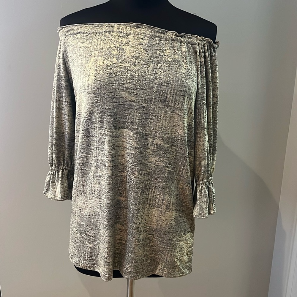 Regine Chevallier stretch gold top/tunic